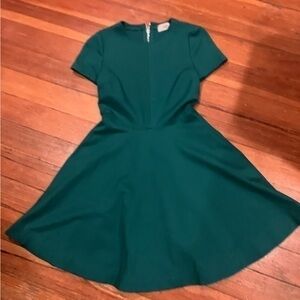 Diane Von Furstenberg DVF Ivana Fit & Flare Dress In Juniper Green, Size…